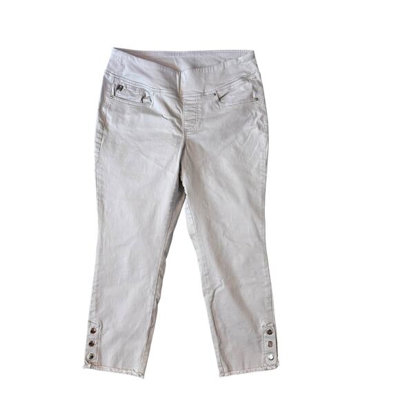 Belle by Kim Gravel Women's Petite 10P TripleLuxe Denim Jeans Grey - Picture 1 of 7